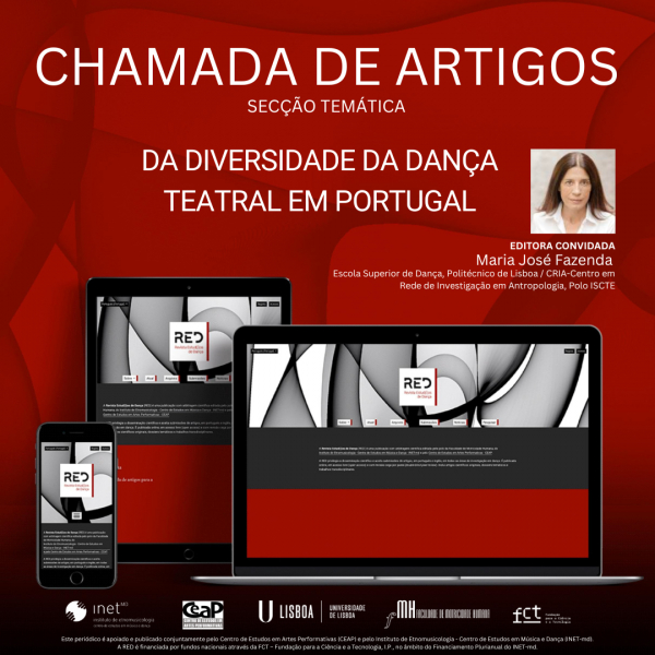 Chamada de artigos para edição temática: “Da diversidade da dança teatral em Portugal” - PRAZO PRORROGADO ATÉ 30 DE JUNHO DE 2024