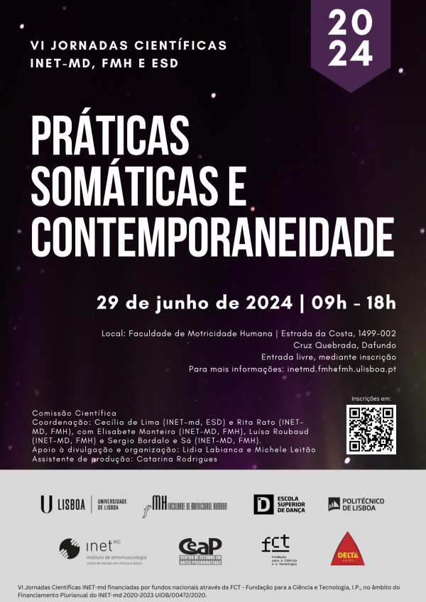 VI Jornadas Científicas INET-md, FMH e ESD. Práticas somáticas na contemporaneidade: Corpo, consciência e resistência